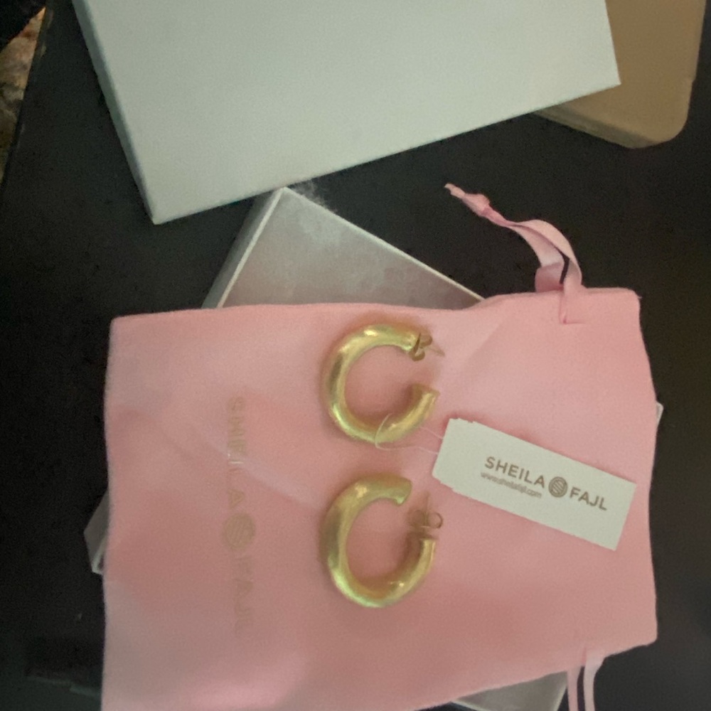 Sheila Fajl 18K Gold Plated Chunky Hoops